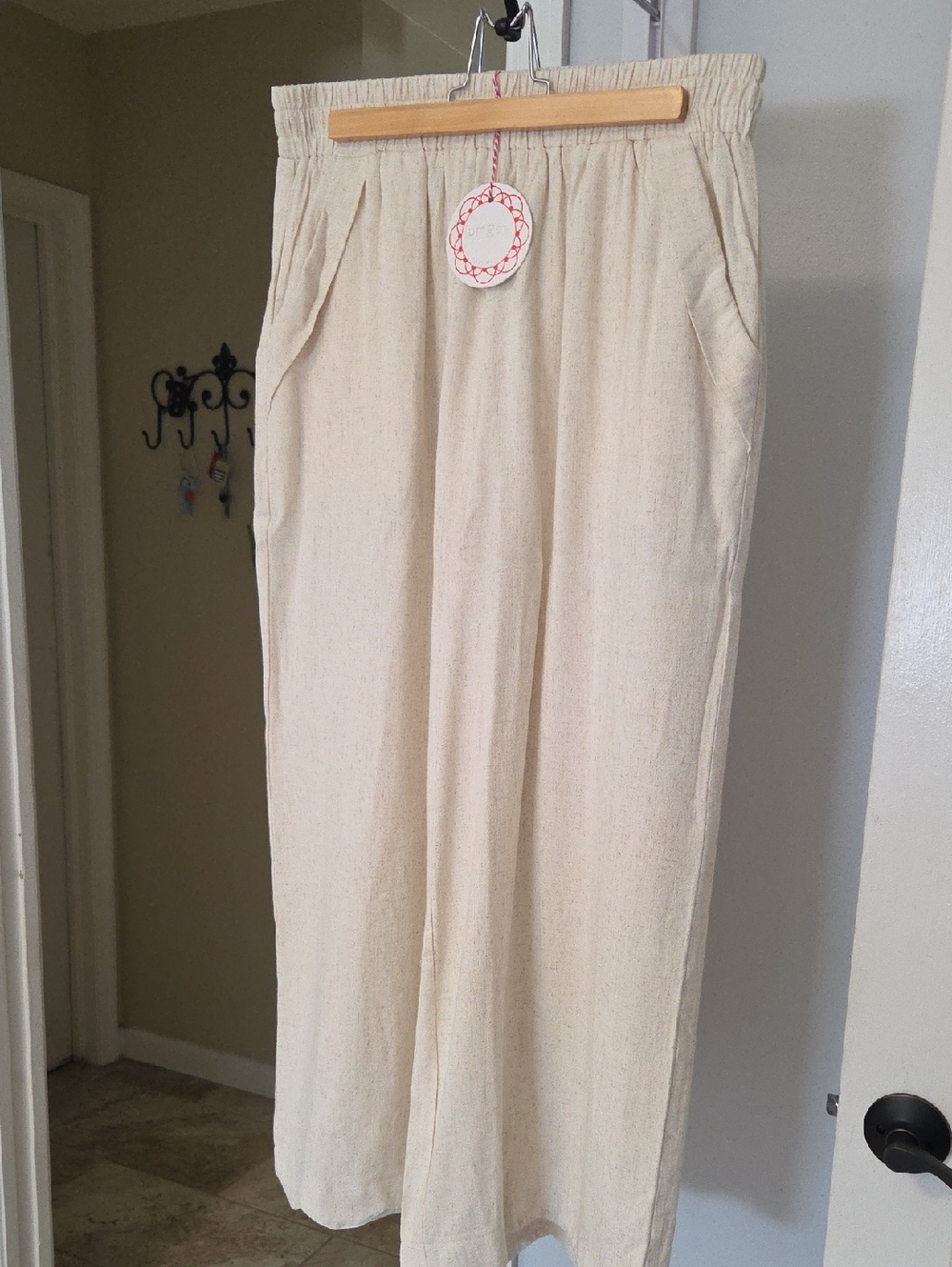 Umgee LMI Pants Linen Ankle Scallop